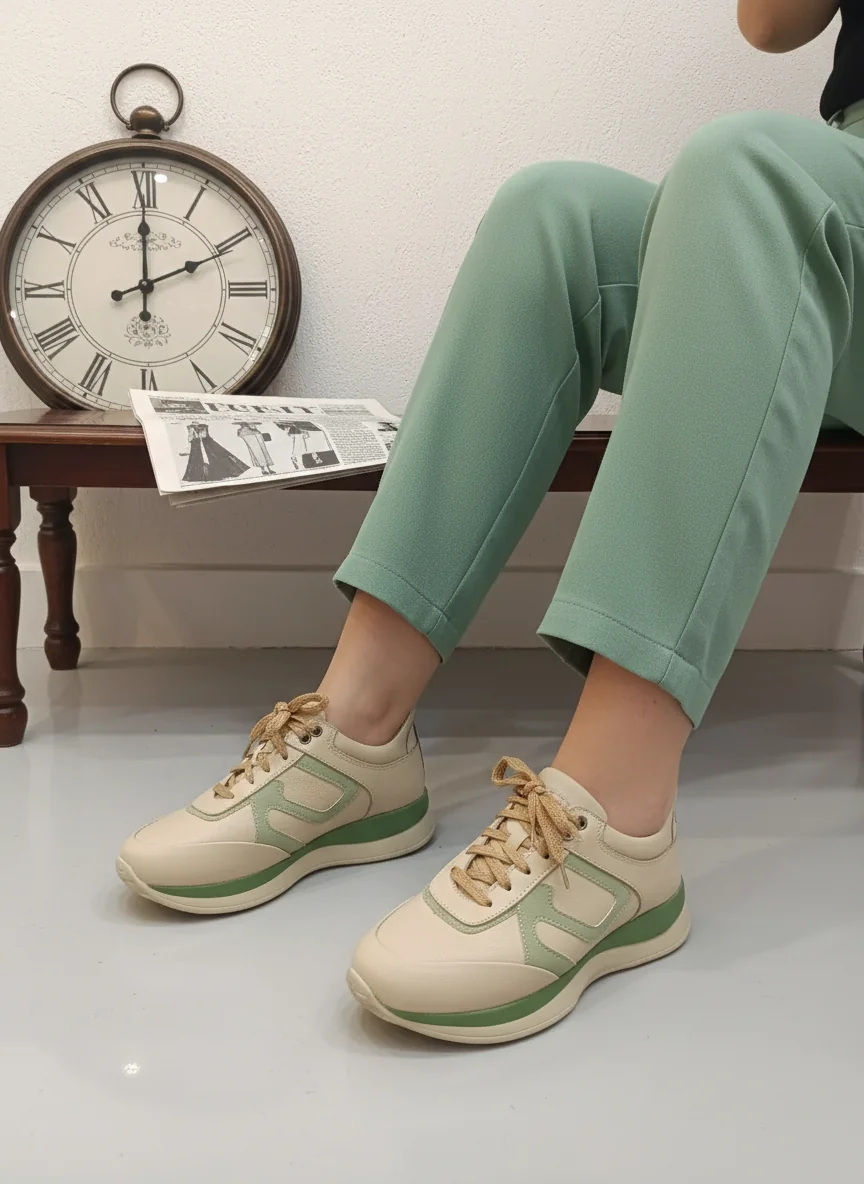 کتونی چرم طبیعی استر داخل چرم   کد ۴۶۸